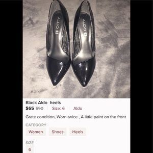 Black Aldo heels